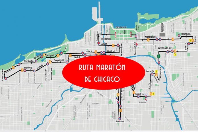 ruta del maraton de chicago