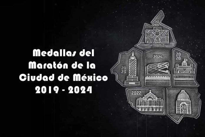 medallas maraton de la ciudad de México 2019-2024