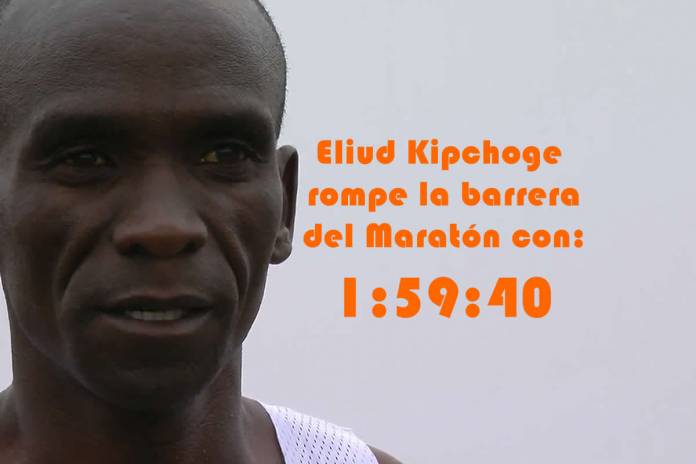Eliud Kipchoge rompe la barrera del Maratón con 1:59:49