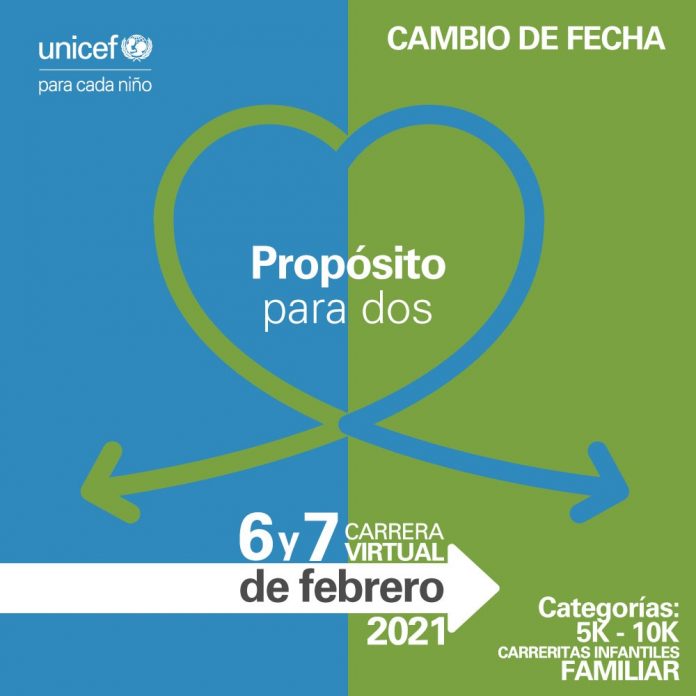 Carrera virtual Propósito para dos de UNICEF 2021