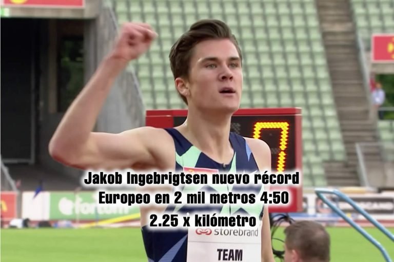 Jakob Ingebrigtsen nuevo récord Europeo en 2 mil metros 4:50
