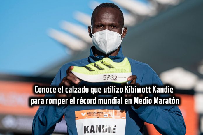 Conoce el calzado que utilizo Kibiwott Kandie para romper el récord mundial en Medio Maratón
