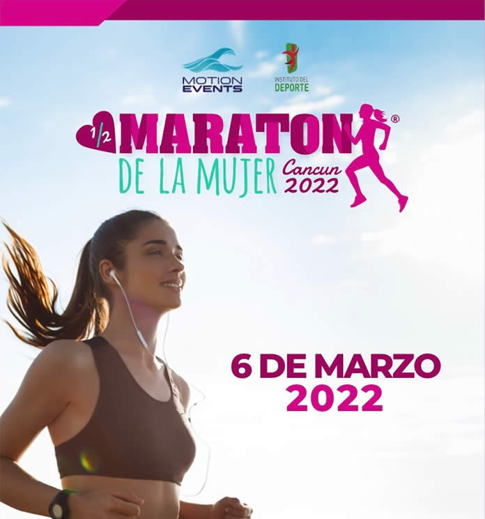 Escápate a correr el Medio Maratón de la Mujer Cancún 2022