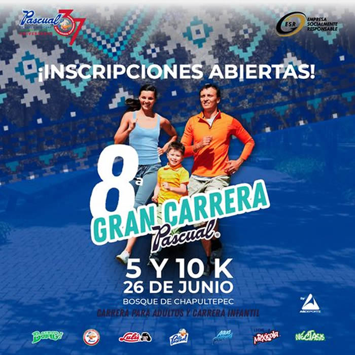 La 8a. Gran Carrera Pascual se corre en junio con 5 y 10 kilómetros