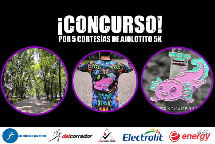 Concurso por 5 cortesías de Ajolotito 5k en el Bosque de Chapultepec el 2 de octubre