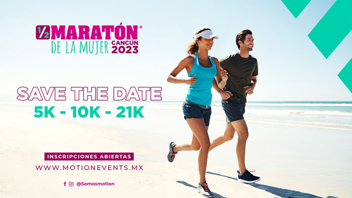 Medio Maratón de la Mujer Cancún con distancias de 5k, 10k & 21k