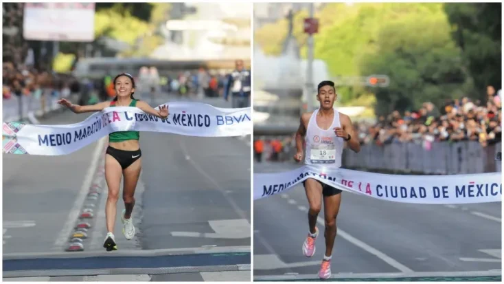 Mexicanos ganan el primer lugar del Medio Maratón CDMX 2023